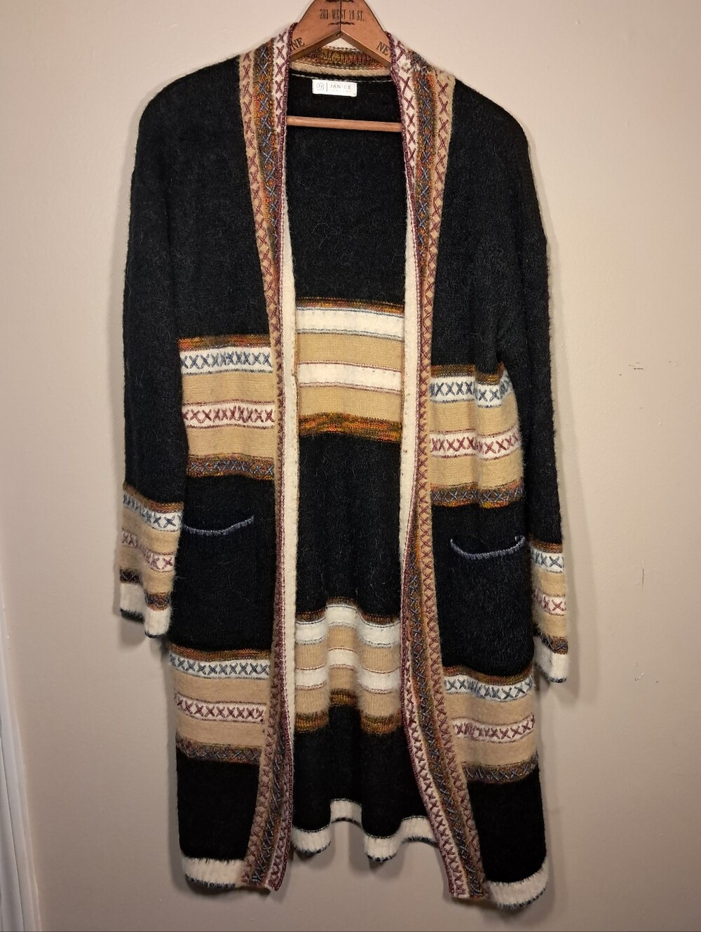 Janice Apparel Long Openfront Boho Cardigan Cabincore Lagenlook